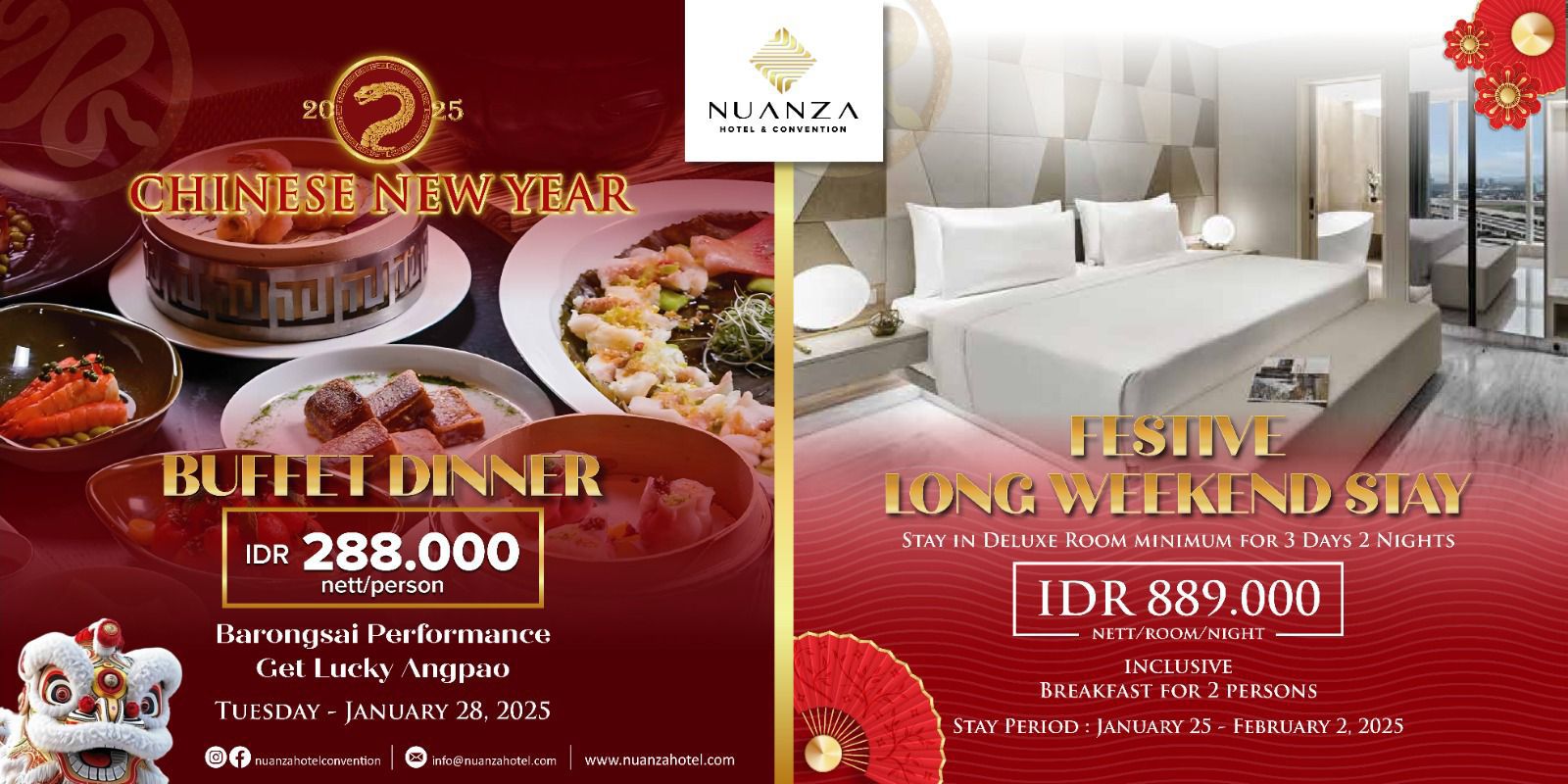 Terlindungi: Chinese New Year’s Eve Buffet Dinner Celebration at Nuanza Hotel & Convention Cikarang Terlindungi: Chinese New Year’s Eve Buffet Dinner Celebration at Nuanza Hotel & Convention Cikarang